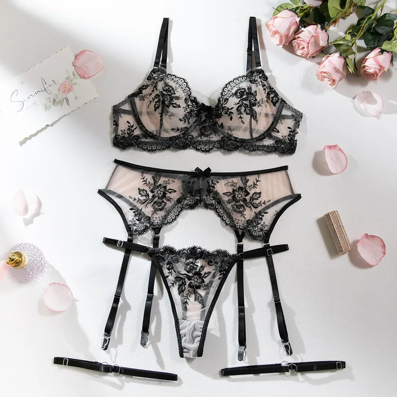 Black/Blue Lingerie Sets