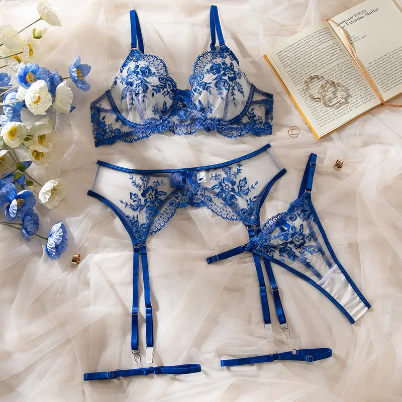 Black/Blue Lingerie Sets