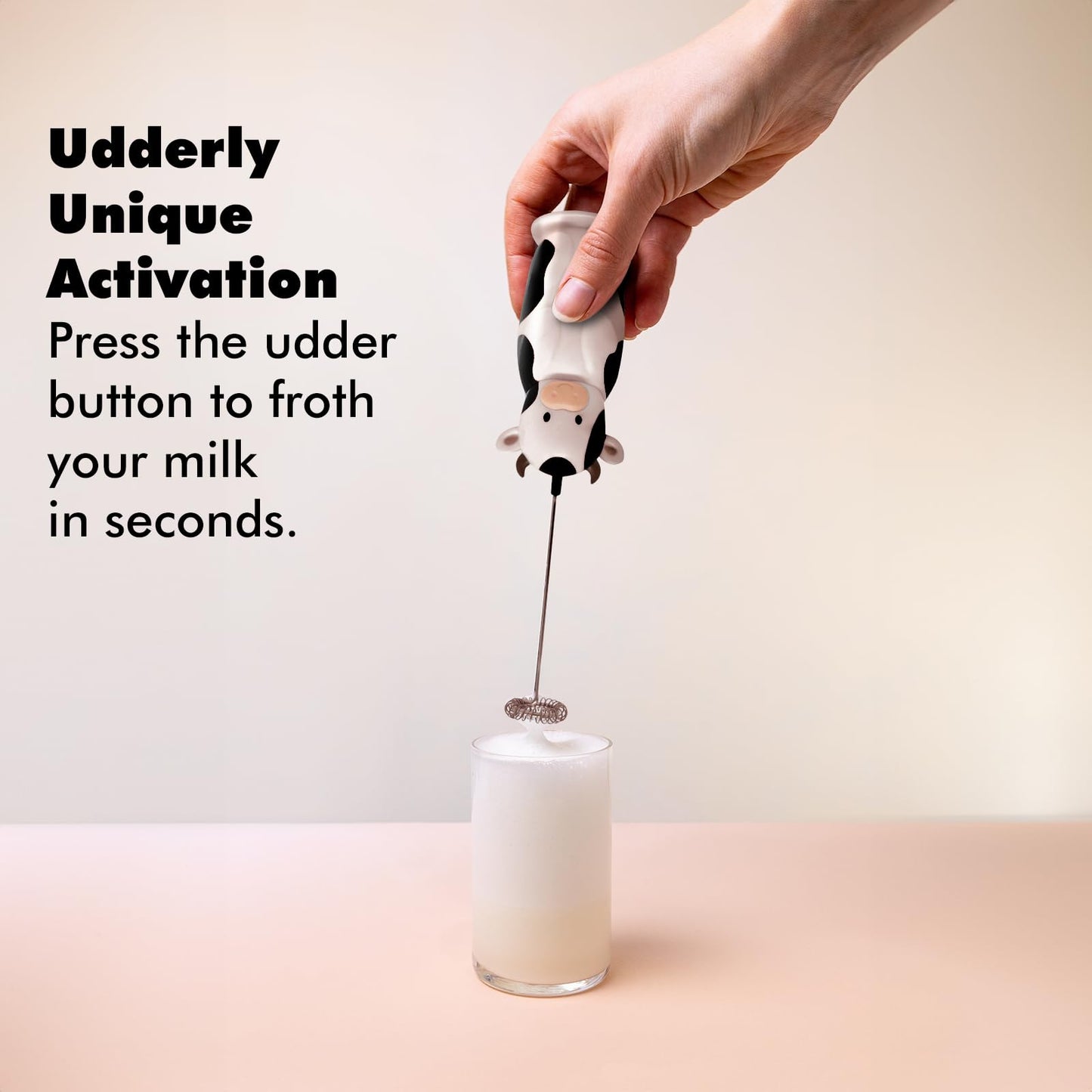 π₯π Cow Milk Frother Handheld β Cute Mini Electric Whisk ππ₯