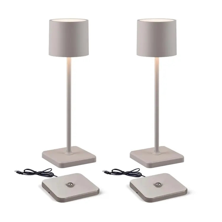 2 Pack Cordless Rechargeable LED Table Lamps with Touch Control