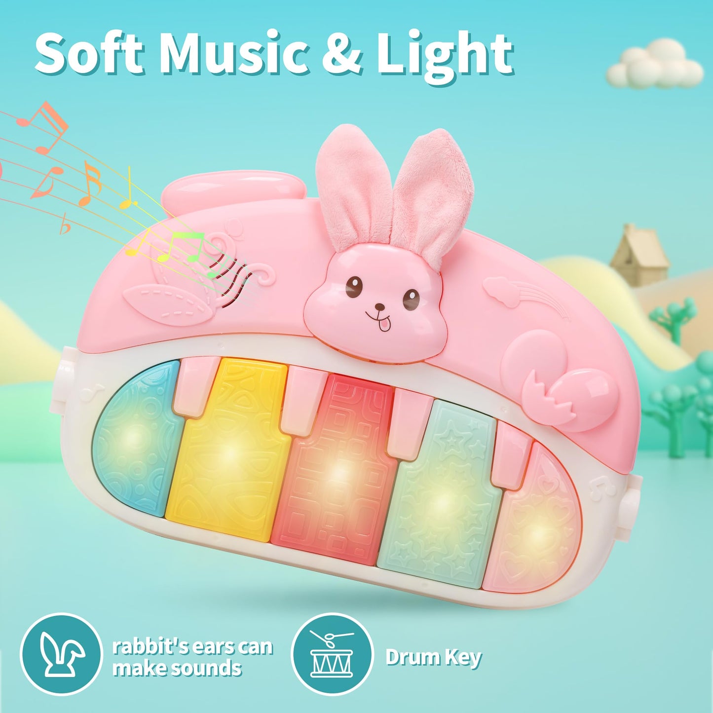 ๐๐ถ Baby Play Mat & Piano Gym with Sensory Toys & Music ๐ถ๐