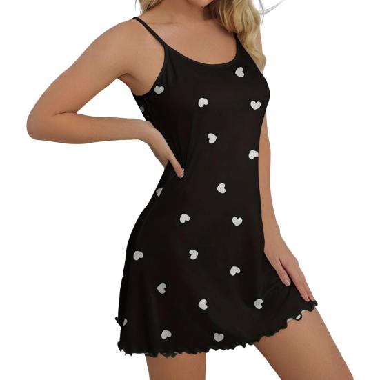 π Heart Print Sleeveless Mini Nightdress π