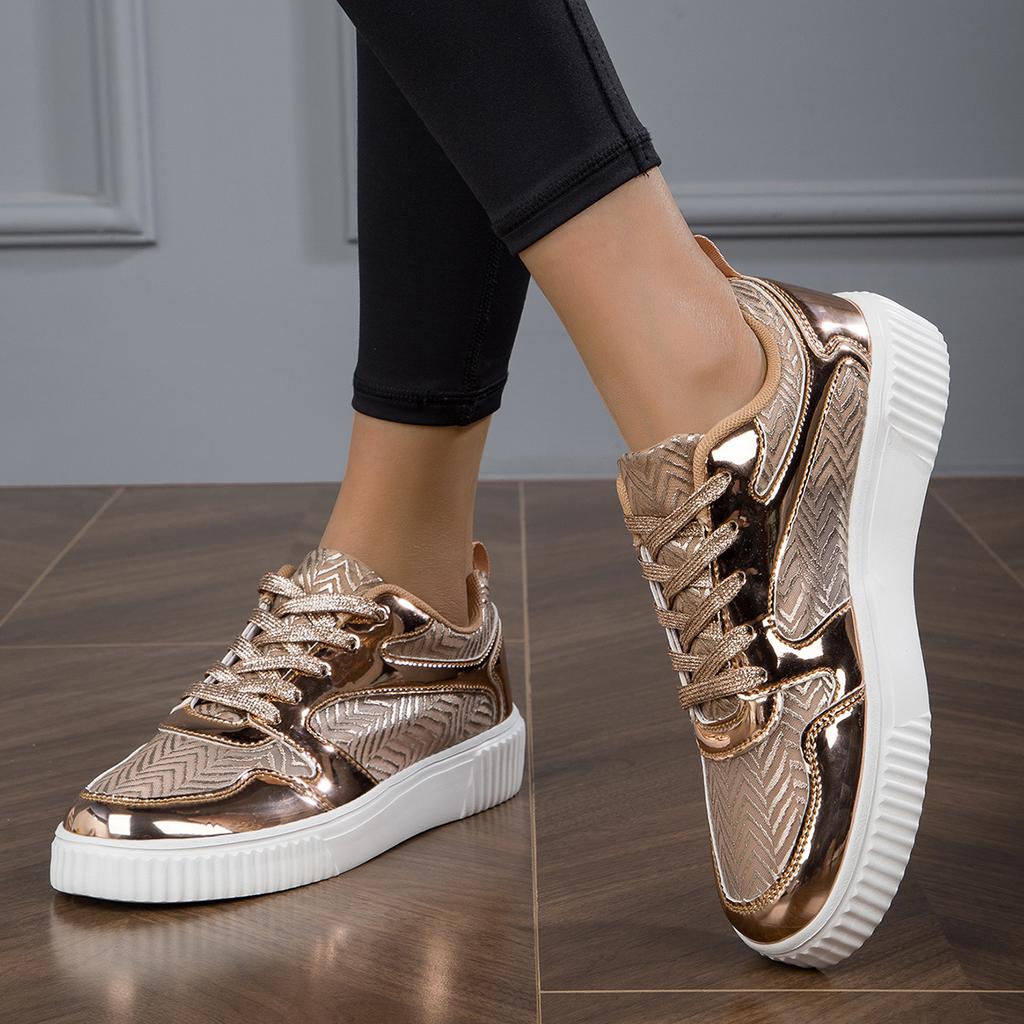 π Ladies Metallic Trainers