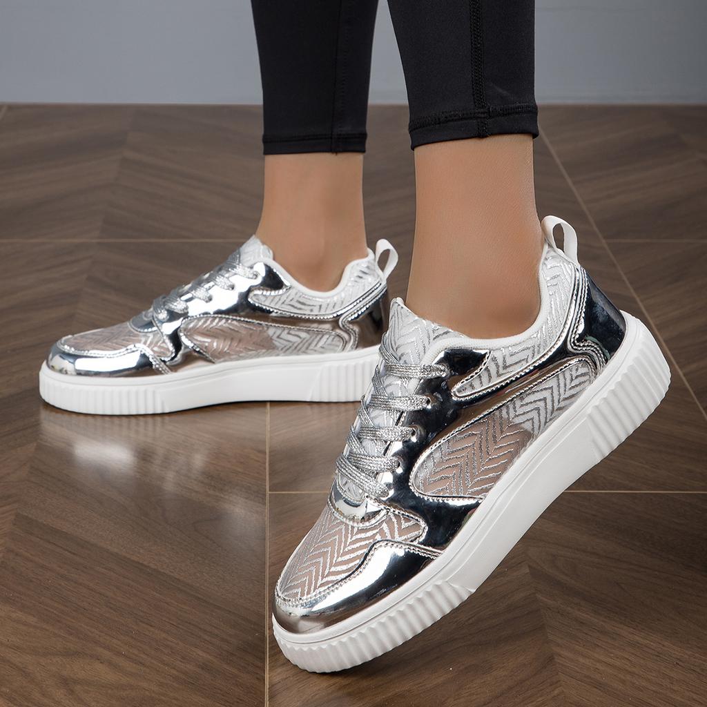π Ladies Metallic Trainers