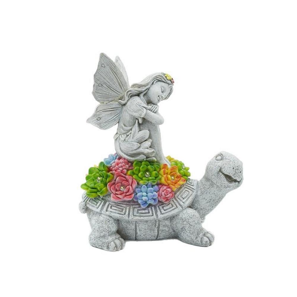 🐢 Solar Succulent Turtle Fairy Ornament 🐢