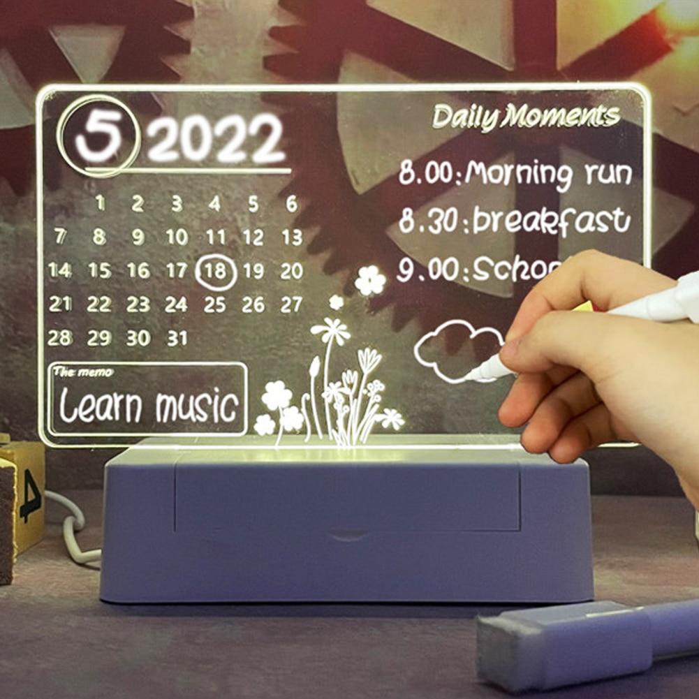 π‘π Creative LED Note Board Night Light β With Pen!