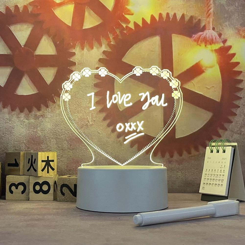 π‘π Creative LED Note Board Night Light β With Pen!