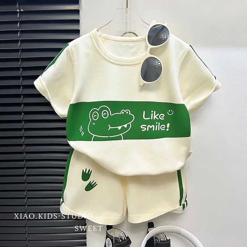 ☀️ Summer Kids Short Sleeve Striped Animal Sets ☀️