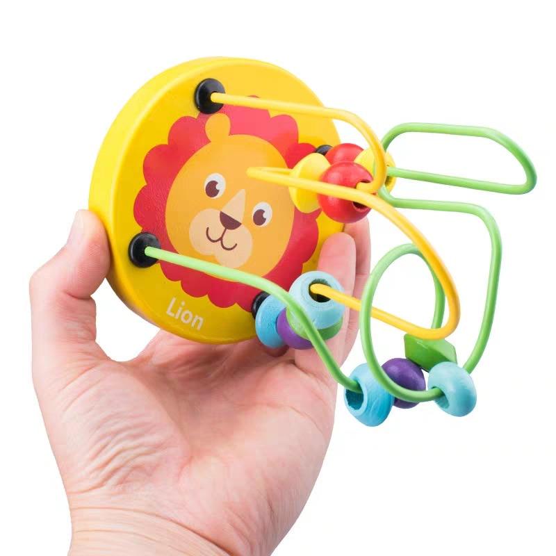 🎢 Montessori Wooden Bead Maze Roller Coaster 🎢