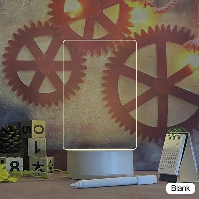 π‘π Creative LED Note Board Night Light β With Pen!