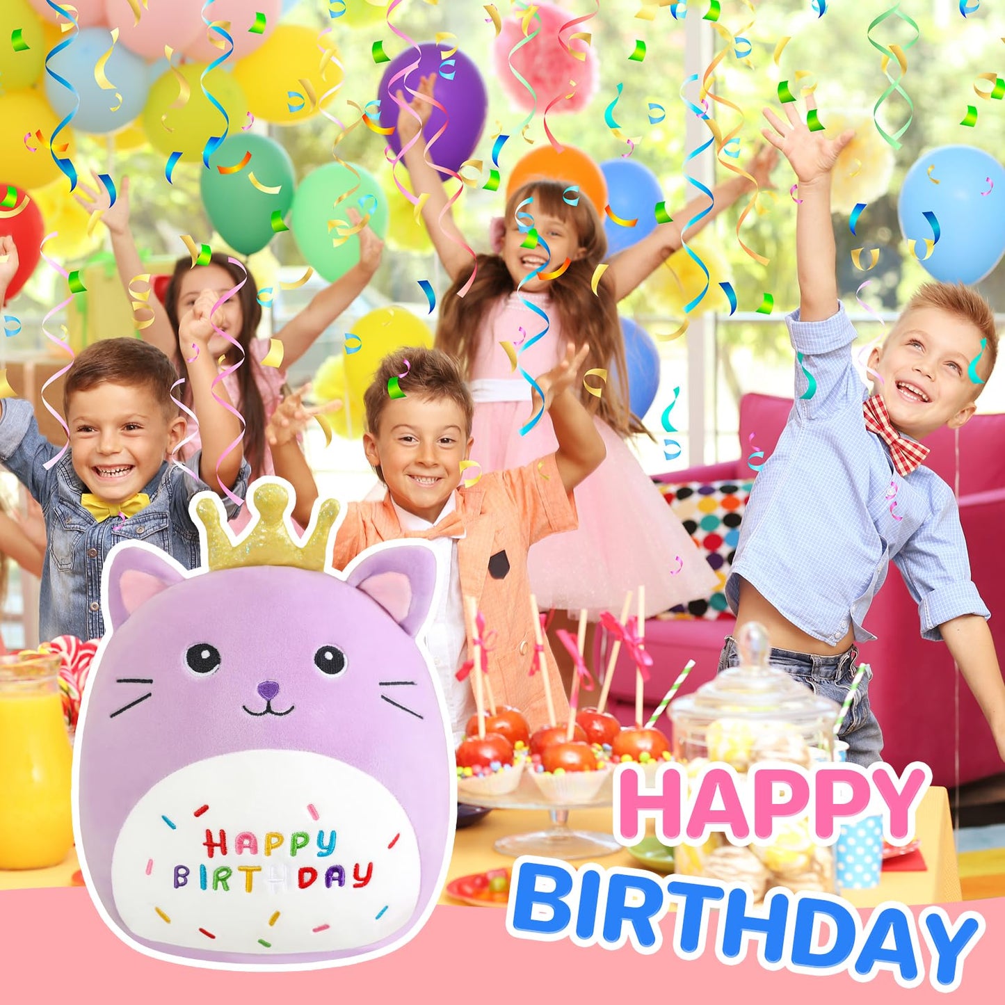35cm Happy Birthday Cat Plushie