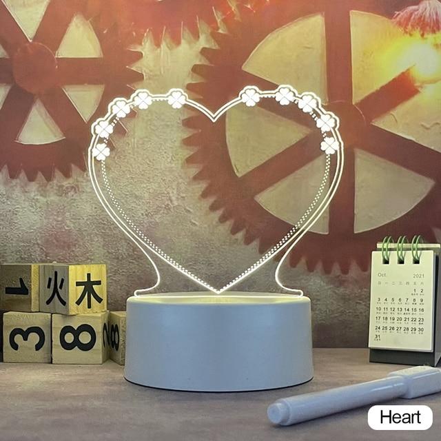 π‘π Creative LED Note Board Night Light β With Pen!