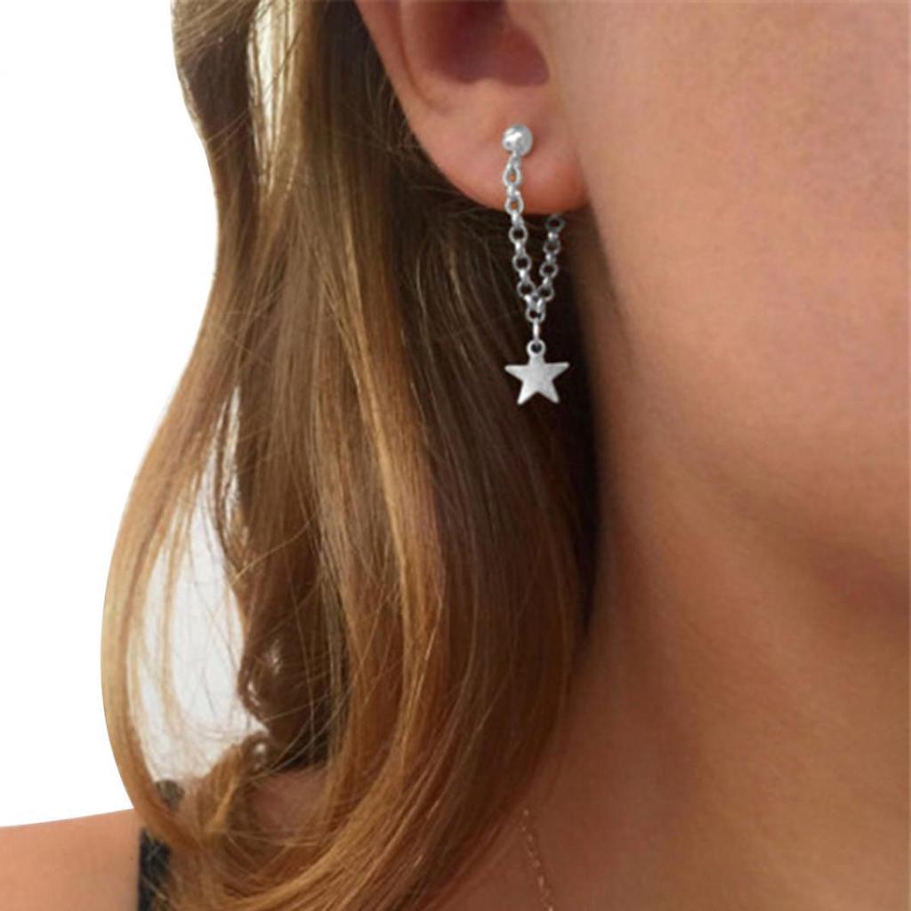 ⭐ Women’s Creative Tassel Star Earrings – Gold or Silver ⭐