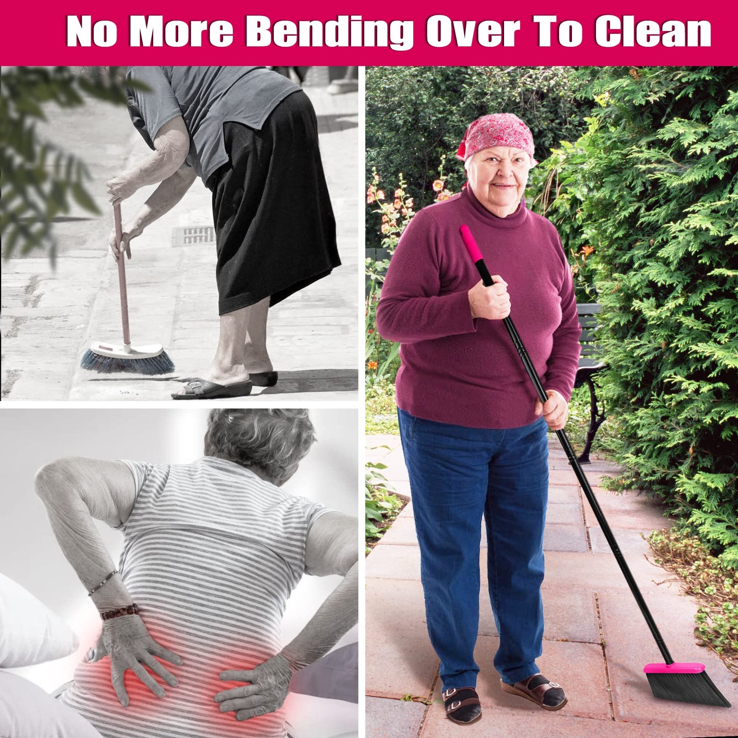 Pink Broom and Dustpan Set