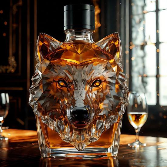 πΊπ 300ml Whiskey Decanter β Wolf Head or Dragon Head Design ππΊ