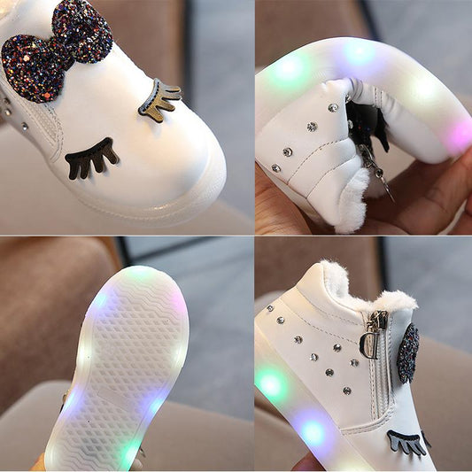 🤍 Children's Light Up White Boots 🤍