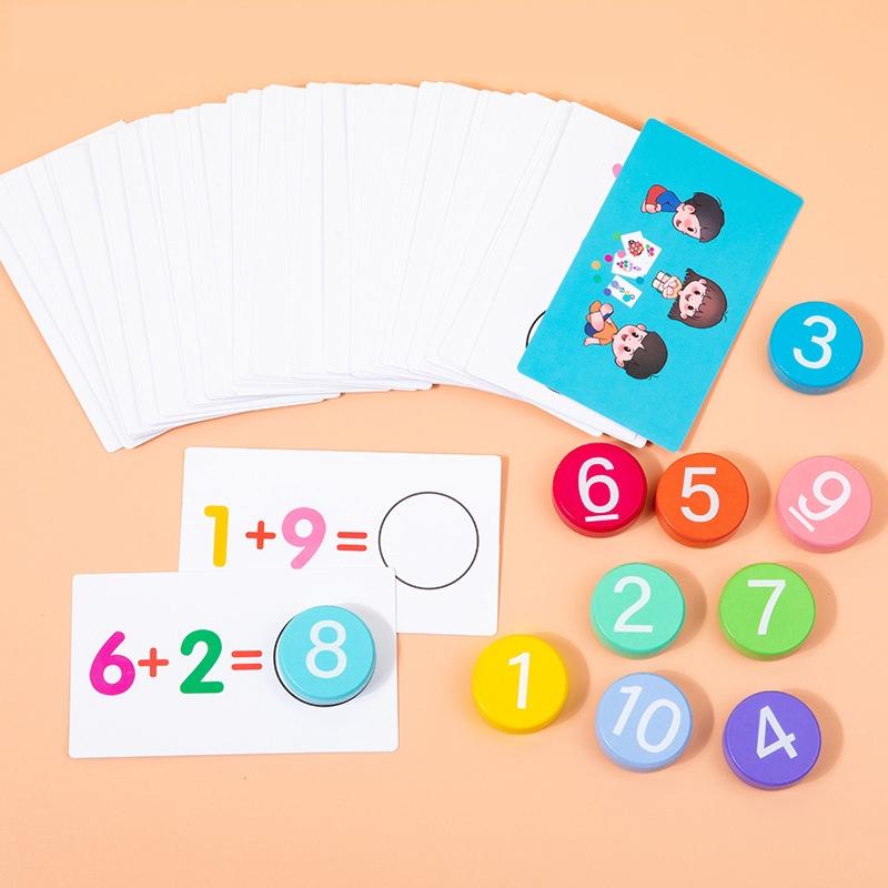 🔢🌈 Wooden Montessori Math Learning Toy Set 🌈🔢