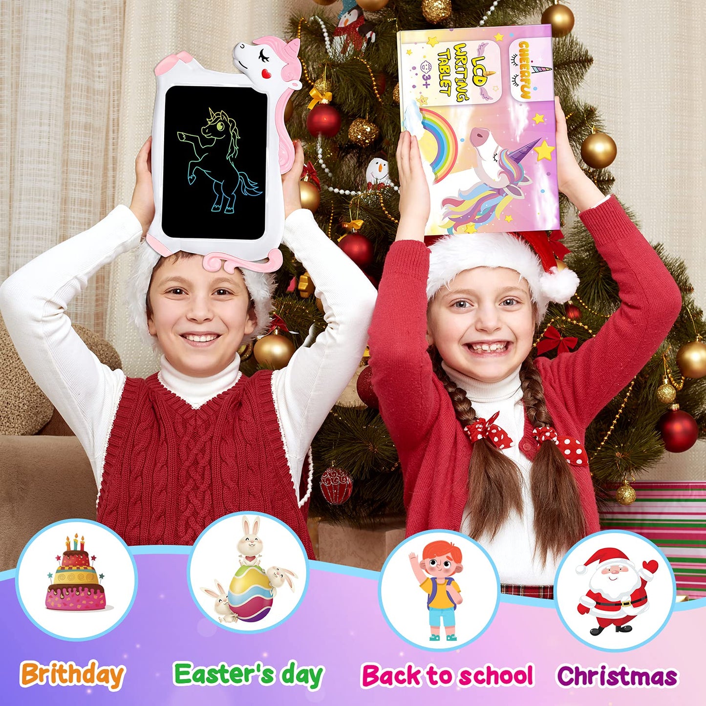 🦄✨ 10-Inch Unicorn LCD Drawing Tablet for Kids ✨🦄