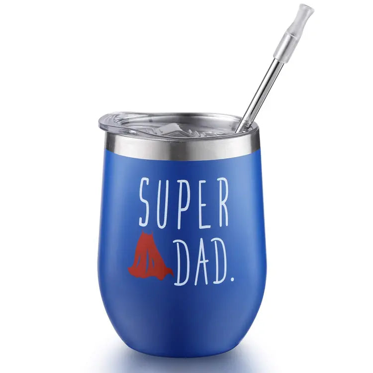 💪 Perfect Gift For Super Dad – Insulated 12oz Tumbler 💪