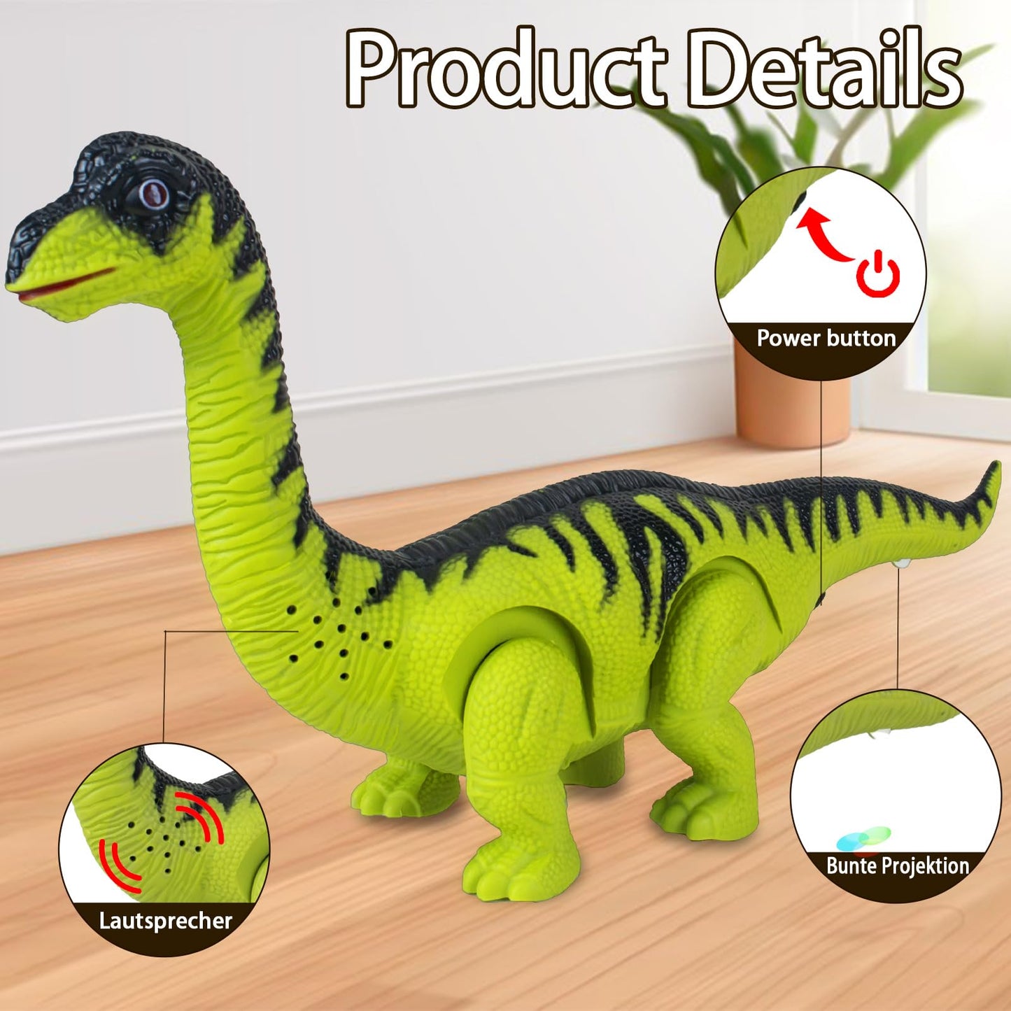 🦖✨ Electric Walking Dinosaur Toy with Lights & Sounds ✨🦖