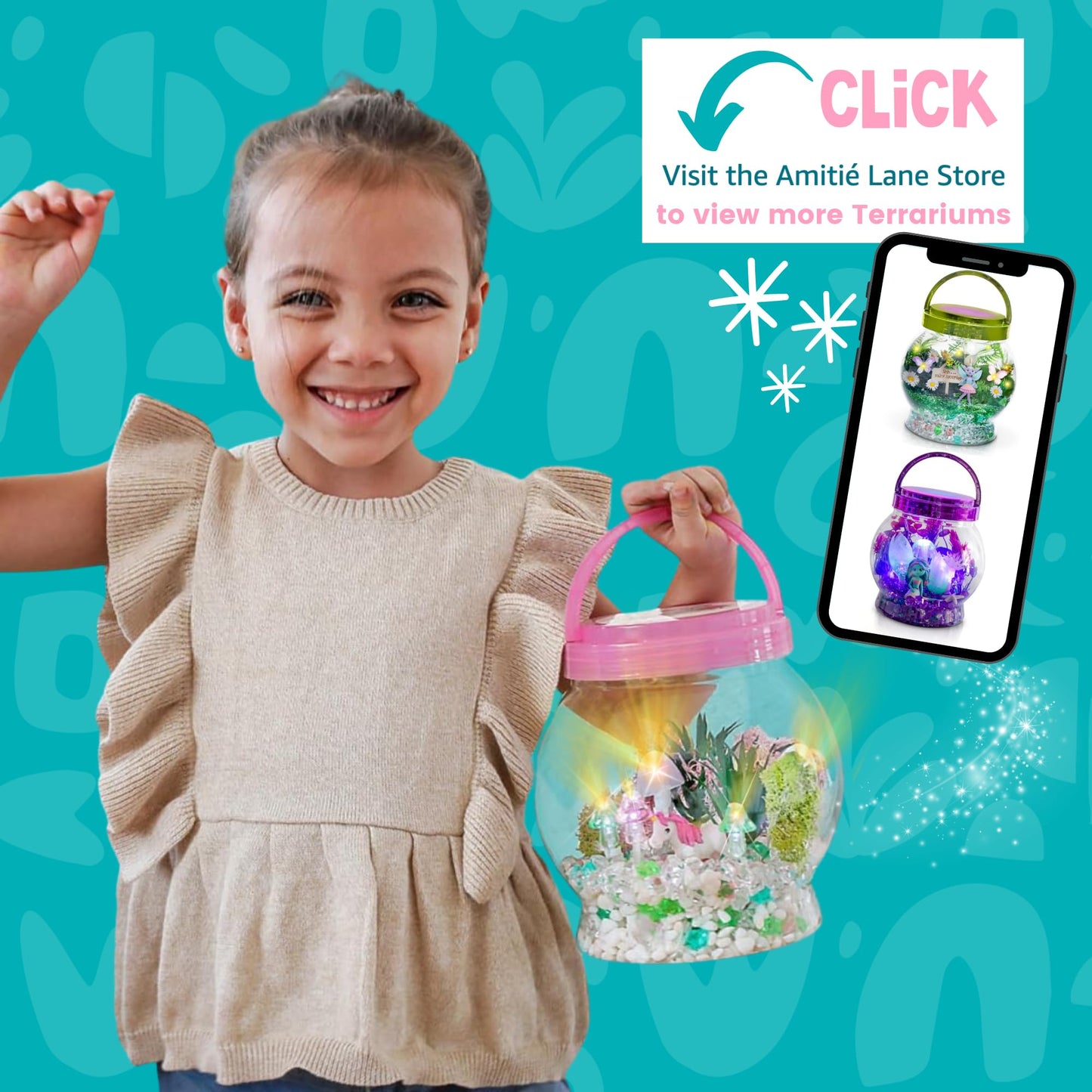 🦄✨ Light-Up Unicorn Terrarium Kit for Kids ✨🦄