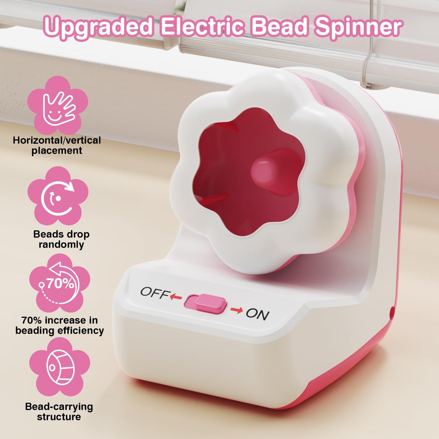 ✨ Electric Bead Spinner & DIY Jewellery Kit – 3600 Beads, 450 Accessories ✨