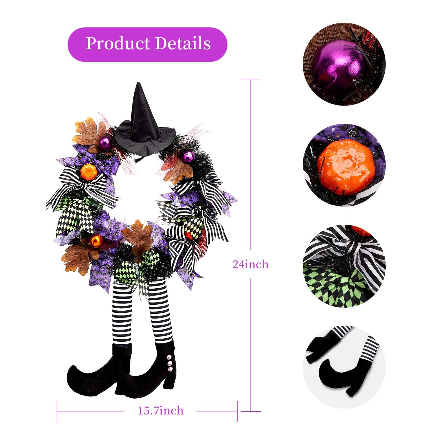 ๐งโ๏ธ๐ Halloween Witch Wreath Sign ๐๐งโ๏ธ