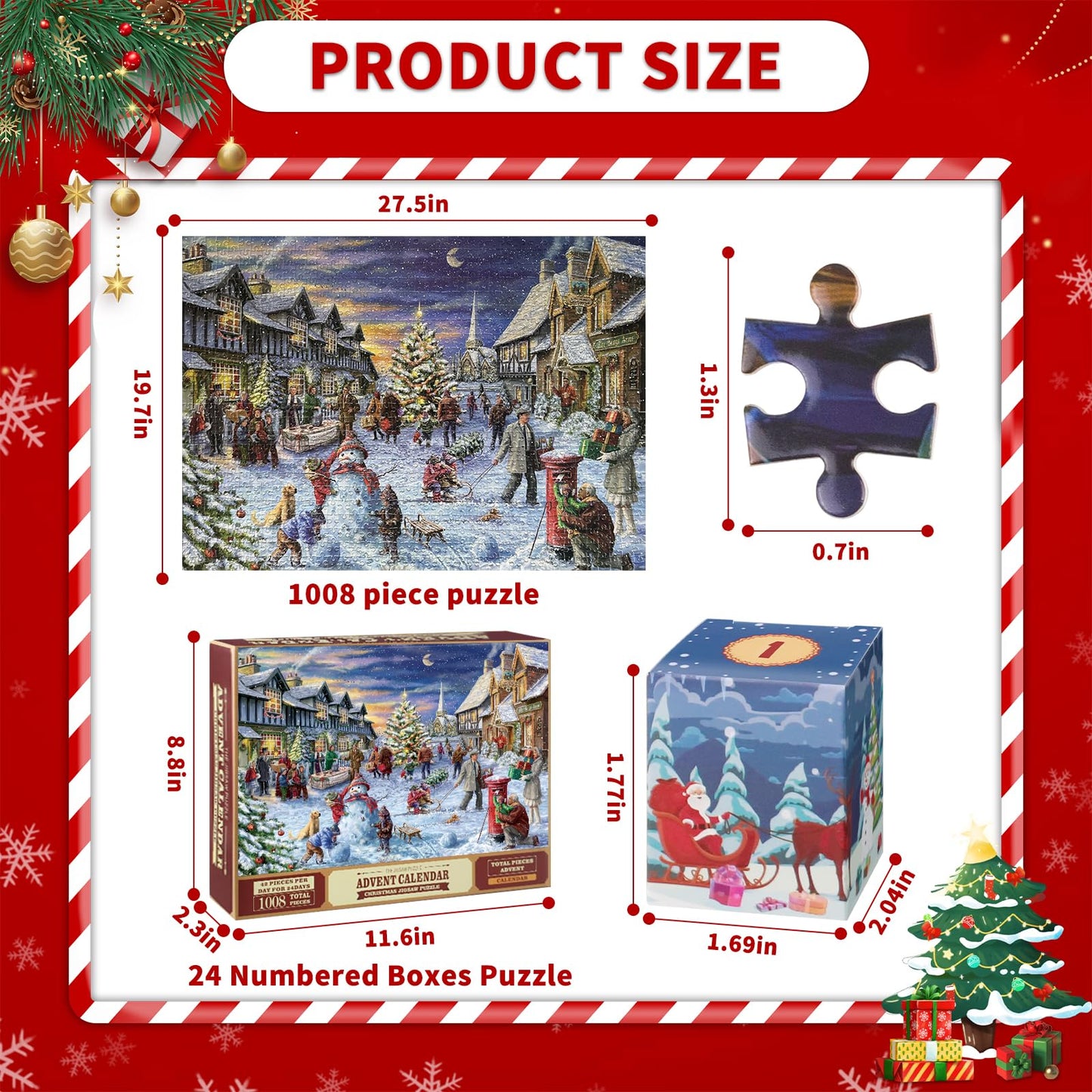 ππ§© Christmas Jigsaw Puzzle Advent Calendar β 24 Boxes π§©π
