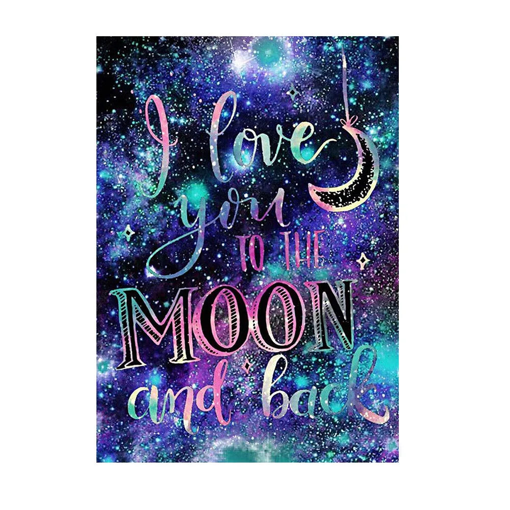 🌙💖 30*40 I Love You To The Moon & Back Diamond Painting 💖🌙