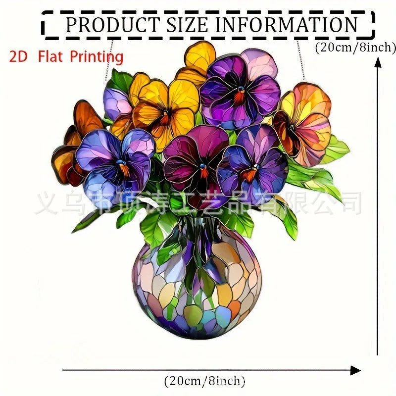 🌸 20*20 Petunias 2D Acrylic Suncatcher 🌸