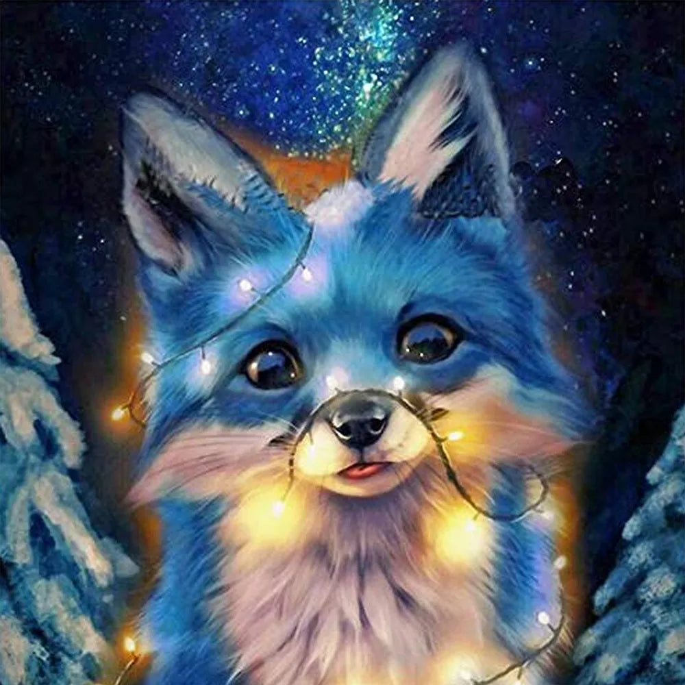 🦊💙 35*35 Blue Fox Diamond Painting 💙🦊