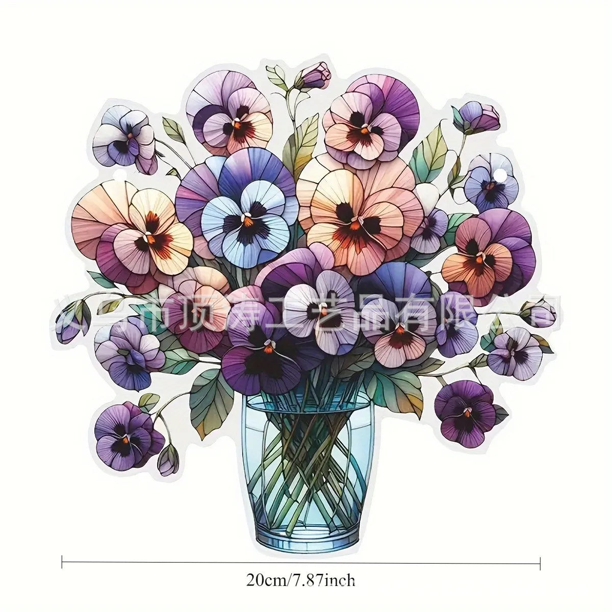 🌸 Pansies 2D Acrylic Suncatcher 🌸