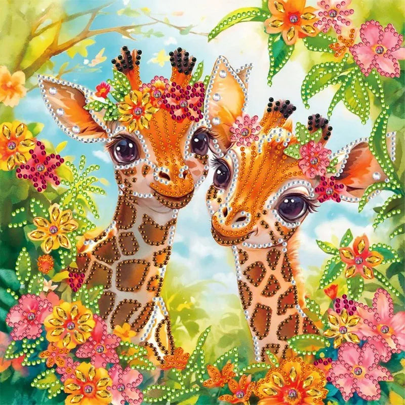 🦒 30*30 Two Giraffes Diamond Painting Kit - AB269 🦒