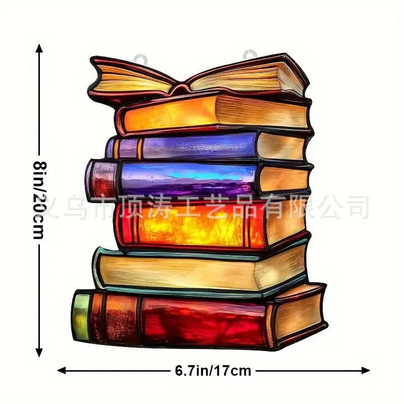 📚 20*20 Pile of Books 2D Acrylic Suncatcher 📚