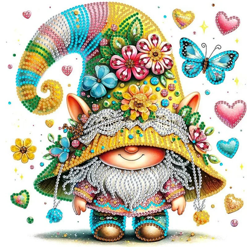 🎩 30*30 Oversized Hat Cute Gonk Diamond Painting Kit - AB232 🎩