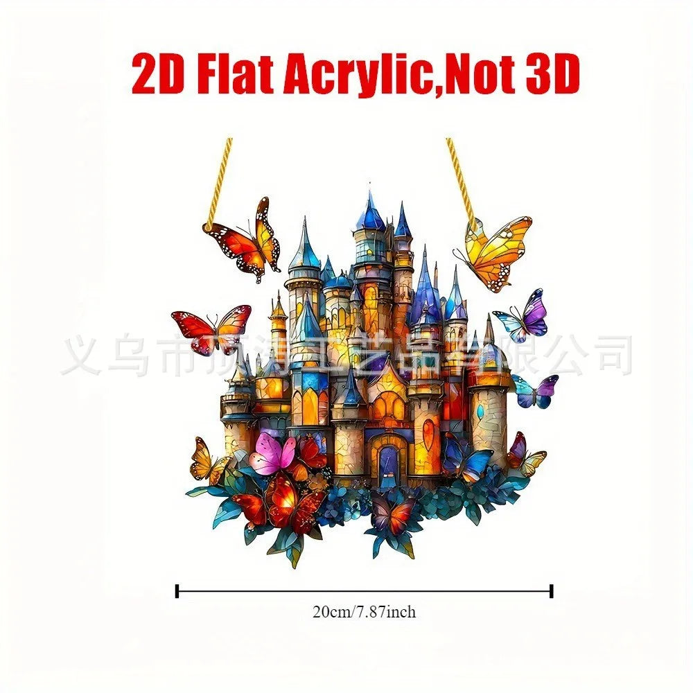 🏰 20*20 Enchanting Castle 2D Acrylic Suncatcher 🏰