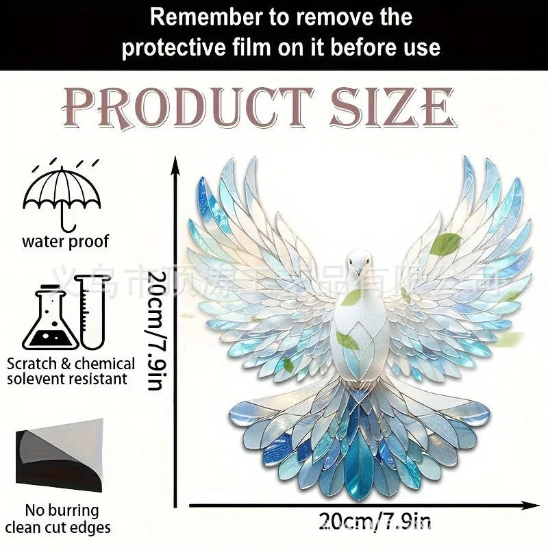 🕊️ 20*20 Beautiful Dove 2D Acrylic Suncatcher 🕊️