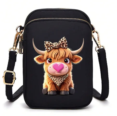 🐮 ❤️ Highland Cow Bag Love Heart ❤️🐮