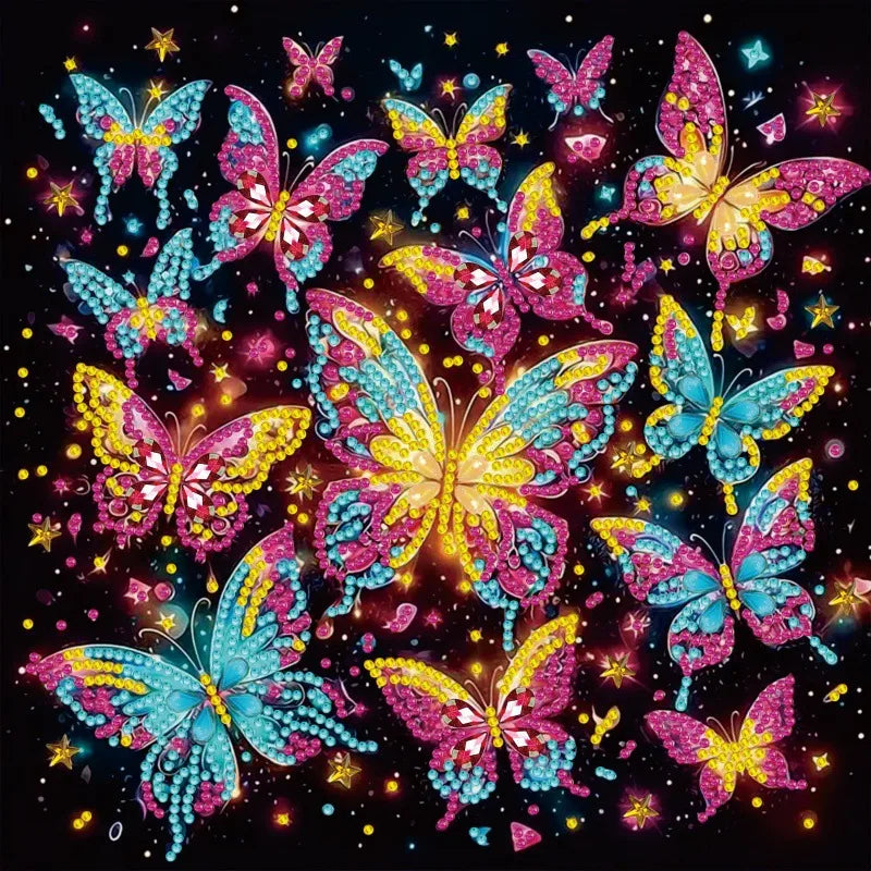 đŚ 30*30 Multicoloured Butterflies Diamond Painting Kit - AB254 đŚ