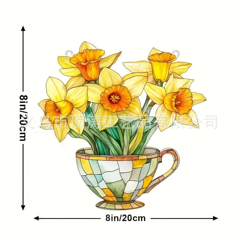☀️ 20*20 Daffodils 2D Acrylic Suncatcher ☀️