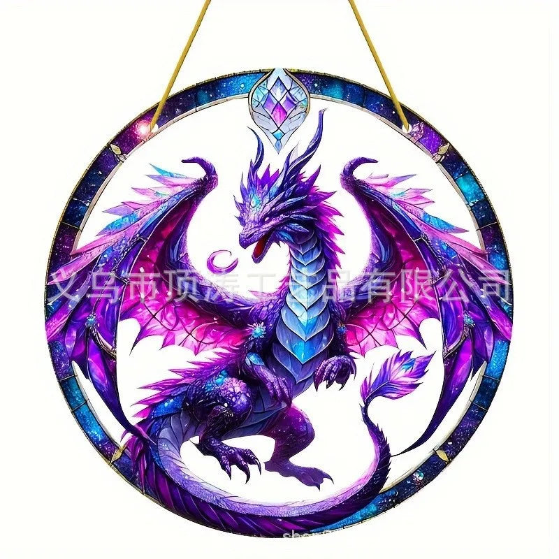 🐉💜 20*20 Purple Dragon 2D Acrylic Suncatcher 💜🐉