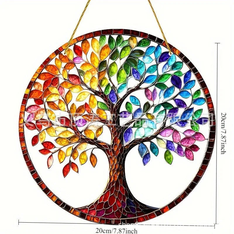 🌳🌈 20*20 Multicoloured Tree of Life 2D Acrylic Suncatcher 🌈🌳