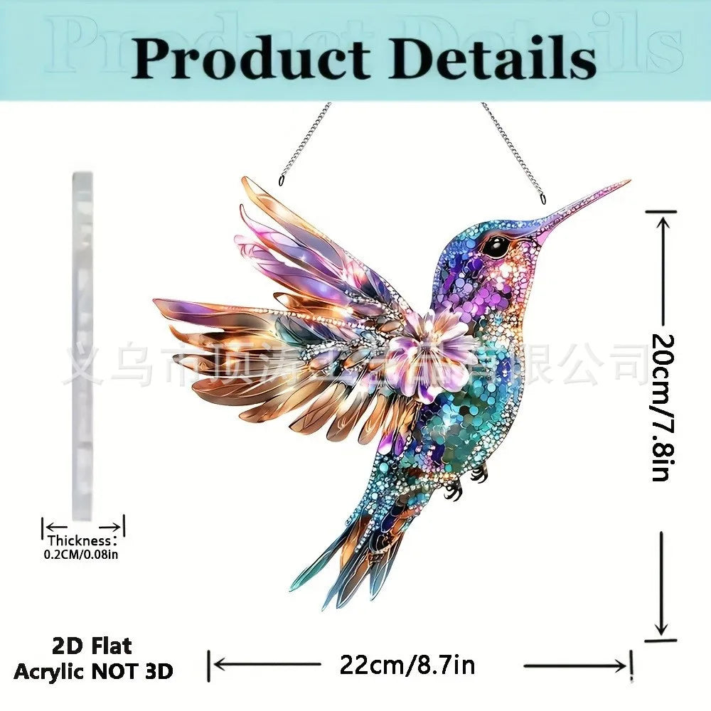 ✨ 20*20 Hummingbird 2D Acrylic Suncatcher ✨