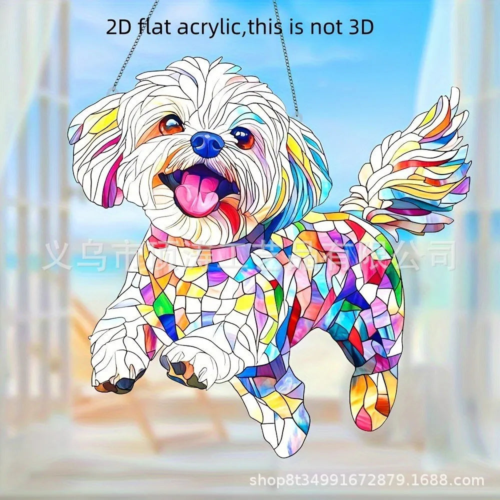 🤍 20*20 Maltese 2D Acrylic Suncatcher 🤍