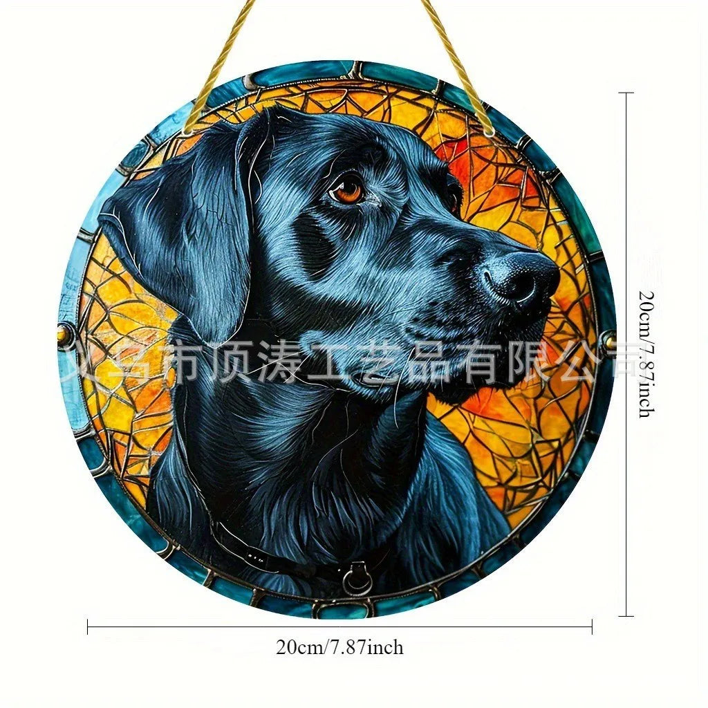 🐶🖤 20*20 Black Labrador 2D Acrylic Suncatcher 🖤🐶