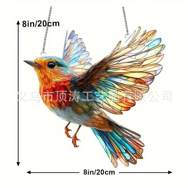 ❤️ 20*20 Robin in Flight 2D Acrylic Suncatcher ❤️