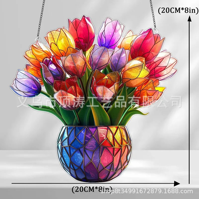 🌷 20*20 Tulips 2D Acrylic Suncatcher 🌷