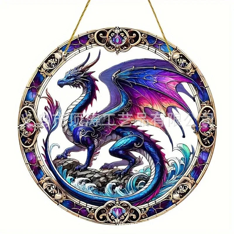 🐉💜 20*20 Purple Dragon 2D Acrylic Suncatcher 💜🐉