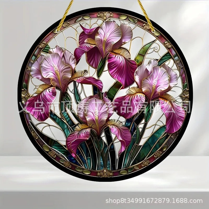 🌸 20*20 Pink Flowers 2D Acrylic Suncatcher 🌸