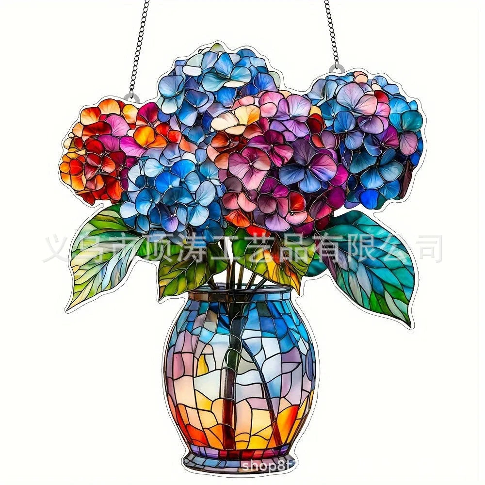 💠 20*20 Hydrangea 2D Acrylic Suncatcher 💠